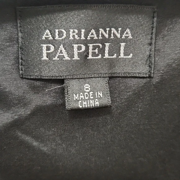 Adrianna Papell Black White Floral Dress Size 8 - Picture 5 of 10